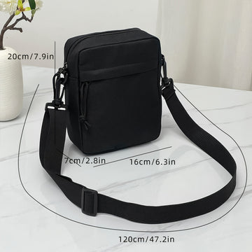 1pc Stylish Simple Nylon Casual Shoulder Bag - Durable, Water-Resistant, Lightweight Sling Bag for Men - Perfect for Daily Use, Travel, and Outdoor Activities